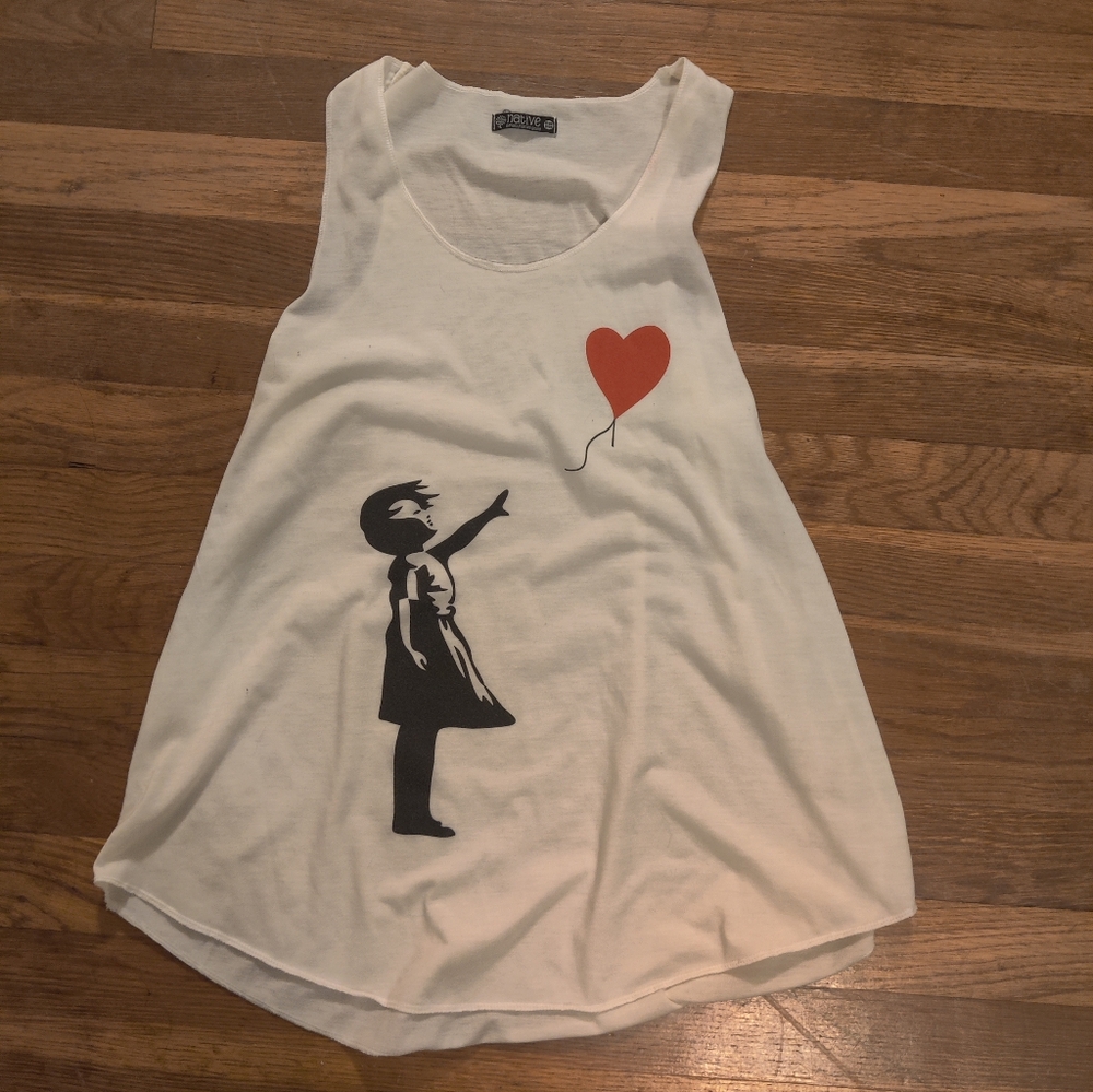 Native Heart Balloon Girl tank